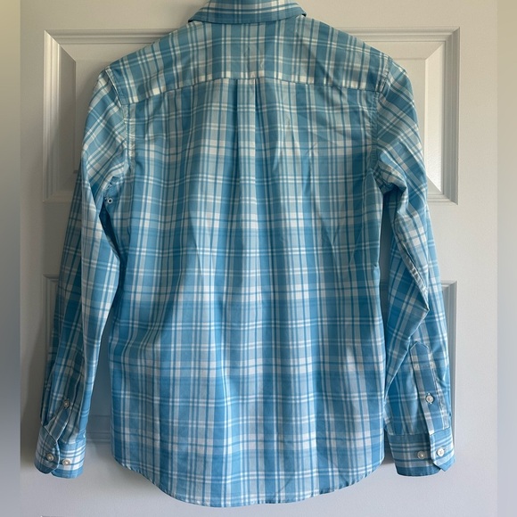 Southern Tide Youth Palm Canyon Plaid Intercoastal Sport Shirt - Rain Water - Picture 2 of 8